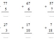 Bài 1, 2, 3, 4 trang 24, 25 Vở BT Toán 2 tập 1: Khoanh vào đặt chữ trước kết quả đúng: Số hình tứ giác có trong hình bên là 9