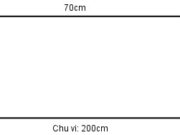 Bài 1, 2, 3, 4 trang 101 Vở bài tập Toán 3 tập 1: Một hình chữ nhật có chu vi là 200cm, chiều dài là 70cm. Tính nửa chu vi hình chữ nhật