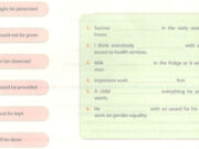 Vocabulary & Grammar – trang 5 Unit 6 SBT Tiếng Anh 10 Thí điểm: Choose the correct passive modals ?