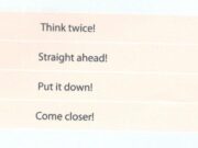 A. Phonetics – trang 48 – Unit 6 SBT Anh lớp 9 thí điểm: Write an imperative sentence under each picture, then practise reading the sentences aloud