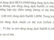 Bài 1, 2, 3 trang 245 SGK Hóa học 12 Nâng cao: Chuẩn độ axit – bazơ