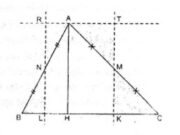 Bài 3.1, 3.2, 3.3 trang 160, 161 SBT Toán 8 tập 1: Chia một tam giác thành 2 phần có diện tích bằng nhau?