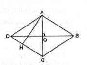 Bài 46, 5.1, 5.2, 5.3 trang 163 SBT Toán 8 tập 1: Tính diện tích, độ dài cạnh, đường cao hình thoi