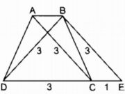 Bài 57, 58, 59 trang 86 SBT Toán 8 tập 1:  Dựng hình thang cân ABCD, biết hai đáy AB = 1cm, CD = 3cm, đường chéo BD = 3cm