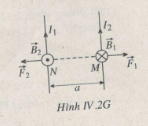 Bài IV.5, IV.6, IV.7, IV.8 trang 55 Sách BT Lý 11: Xác định cảm ứng từ tại trung điểm của khoảng cách giữa hai dây dẫn ?