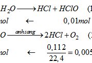 Bài 5.45, 5.46, 5.47, 5.48 trang 53 SBT Hóa học 10: ính nồng độ % của clo trong dung dịch đầu ?