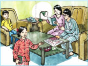 C. Families – Unit 3 trang 38 Anh lớp 6: Practise with a partner: Talk about Song’s family.