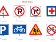 A Closer Look 1 – Unit 7 – Sách Anh lớp 7 thí điểm:  Work in pairs. Discuss which of the signs you see on the way to school.