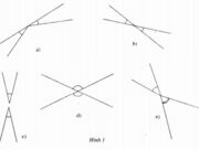 Bài 1, 2, 3, 4 trang 99, 100 SBT Toán lớp 7 tập 1: Vẽ hai đường thẳng cắt nhau và đặt tên cho các góc tạo thành