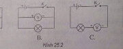 Bài 25.8, 25.9, 25.10, 25.11, 25.12, 25.13 trang 61, 62 SBT Vật Lý 7: Hãy so sánh số chỉ của vôn kế và số vôn ghi trên vỏ của pin