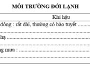 Bài 21 trang 50,51 SBT Địa lớp 7: Các hiện tượng địa lí thường gặp ở đới lạnh là?