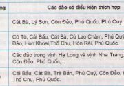 Bài 40. Thực hành: Đánh giá tiềm năng kinh tế của các đảo ven bờ và tìm hiểu về ngành công nghiệp dầu khí – Địa lí 9: Dựa vào báng 40.1