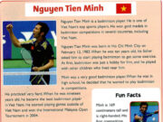 Extensive reading: Sports – Family & Friends Special Edittion Grade 5: When did Minh decide to play badminton as a job?