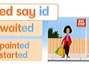 Lesson Four: Phonics and Spelling – Unit 10 – Family & Friends Special Edittion Grade 5: Circle the ‘ed’ words in blue when say ‘t’, in green when they say ‘id’, and in purple when they say ‘d’.