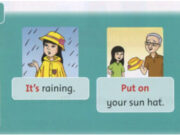 Lesson Two: Grammar – Unit 8 – Family & Friends Special Edition Grade 3:  Look and say raining / windy / hot / snowing / sunny