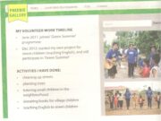 C. Speaking – Unit 3 – Sách bài tập Tiếng Anh 7 thí điểm: Look at the Mai’s blog and talk about her volunteer work, using past simple and present perfect.