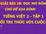 Đọc mở rộng Chủ đề Gia đình trang 122 SGK Tiếng Việt 2 Kết nối tri thức