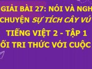 Bài 27: Nói và nghe Kể chuyện Sự tích cây vú sữa SGK Tiếng Việt 2