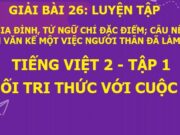 Luyện tập bài 26 trang 114 SGK Tiếng Việt 2 tập 1 Kết nối tri thức