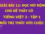 Bài 12: Đọc mở rộng Chủ đề Thầy cô Tiếng Việt lớp 2 Kết nối tri thức