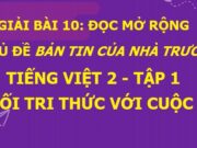 Bài 10: Đọc mở rộng Chủ đề Bản tin của nhà trường Tiếng Việt lớp 2 Kết nối tri thức