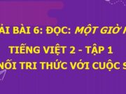 Soạn bài Một giờ học Tiếng Việt 2 Kết nối tri thức