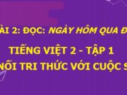 Soạn bài Ngày hôm qua đâu rồi Tiếng Việt 2 Kết nối tri thức