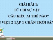 Tả đồ vật quen thuộc SGK Tiếng Việt 2 Chân trời sáng tạo