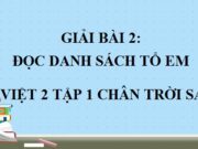 Soạn bài Danh sách tổ em Tiếng Việt 2 Chân trời sáng tạo