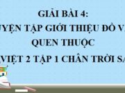 Luyện tập giới thiệu đồ vật quen thuộc Tiếng Việt lớp 2