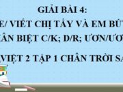 Nghe – viết Chị tẩy và em bút chì Tiếng Việt lớp 2