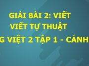 Bài viết 2 Viết tự thuật trang 19 SGK Tiếng Việt 2 cánh diều