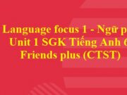 Language focus 1 Unit 2 Days – Tiếng Anh 6 Chân trời sáng tạo