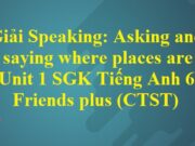 Speaking: Asking and saying where places are – Unit 1 Towns and cities Tiếng Anh 6 Friends plus