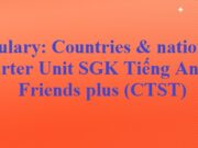 Vocabulary: Countries and nationalities – Starter Unit Tiếng Anh 6 Chân trời sáng tạo