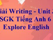 Hướng dẫn giải Writing – Unit 3 Tiếng Anh 6 Explore English