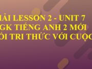 Giải bài Lesson 2 – Unit 7 Tiếng Anh lớp 2 Kết nối tri thức với cuộc sống