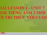 Lesson 1 Unit 7 In the kitchen trang 31 SGK Tiếng Anh lớp 2