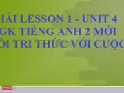 Hướng dẫn giải Lesson 1 Unit 4 In the countryside – Tiếng Anh lớp 2