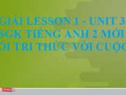 Giải Tiếng Anh lớp 2: Lesson 1 – Unit 3. At the seaside