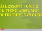 Lesson 1 Unit 2 In the backyard – Tiếng Anh lớp 2 Kết nối tri thức với cuộc sống