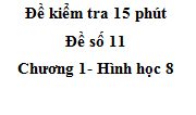 Đề kiểm tra 15 phút môn Toán Chương 1 Hình học 8: Chứng minh: BB’ + CC’ = 2AA’