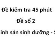 Kiểm tra 45 phút Đề số 2 Phần Sinh sản sinh dưỡng Sinh 6: Ý nghĩa của sinh sản sinh dưỡng là :