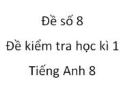 Đề kiểm tra học kì 1 Anh lớp 8 đề 8: Listen. Fill in the blanks with the missing words.